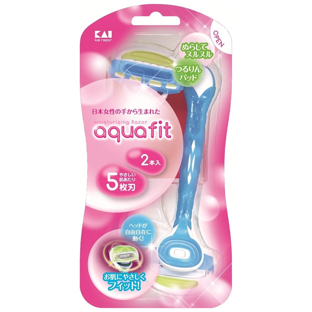 ＡＱＵＡＦＩＴ　２本入　女性用　使い捨てカミソリ