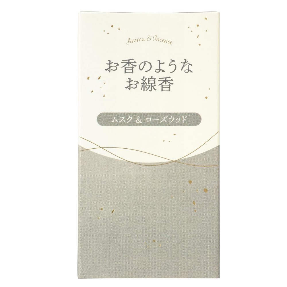 お香のようなお線香 ムスク&ローズウッド 約50g