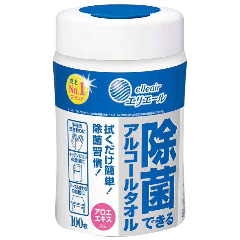 エリエール　除菌できるアルコールタオル　本体　１００枚入り