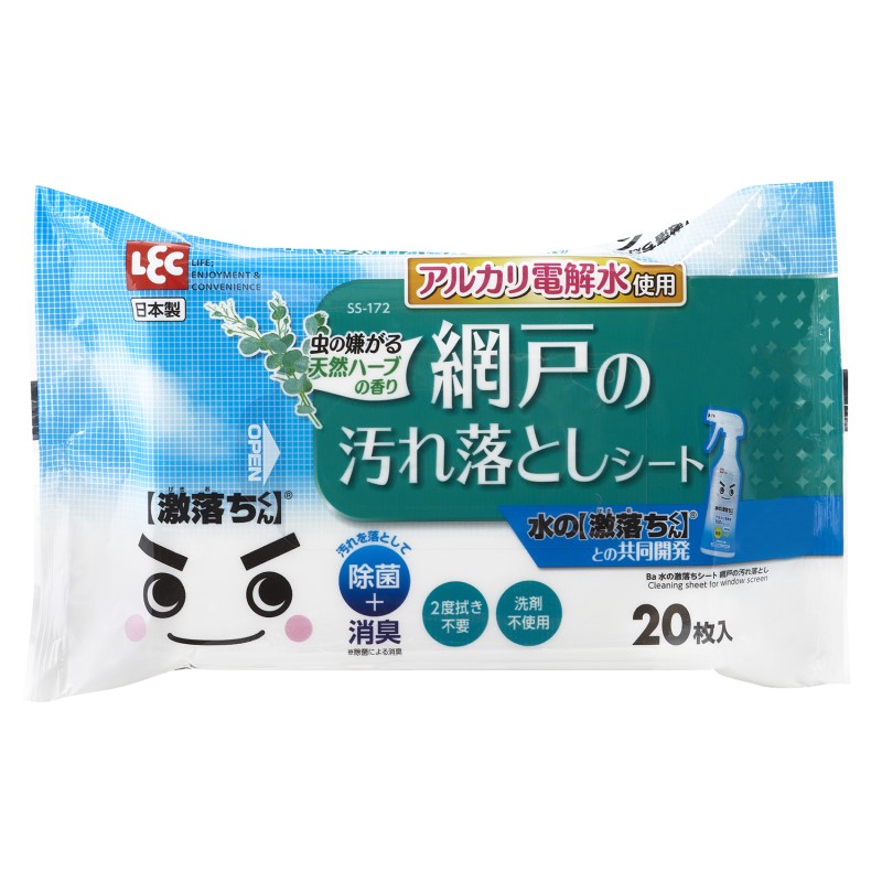 Ｂａ水の激落ちシート網戸の汚れ落とし２０枚入ＳＳ－１７２