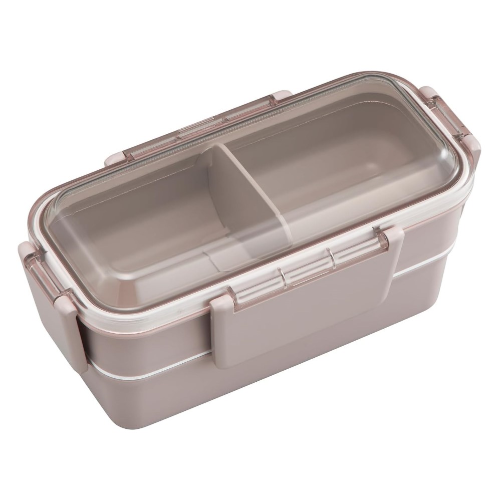 カームカラー ランチボックス 二段 仕切付 600mL モカ