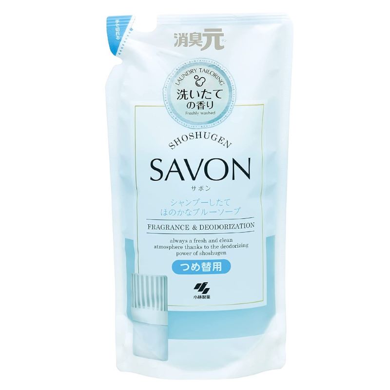 消臭元ＳＡＶＯＮ　サボン　シャンプーしたてほのかなブルーソープの香り　つめ替用　４００ｍＬ