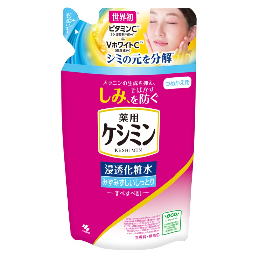 ケシミン浸透化粧水 みずみずしいしっとりすべすべ肌 つめかえ用 140mL