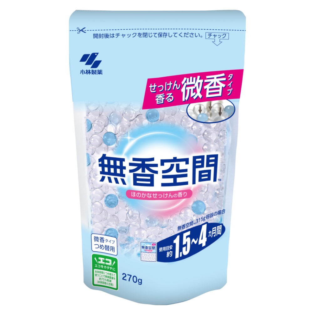 無香空間 ほのかなせっけんの香り つめ替用 270g