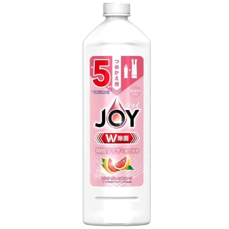 ＪＯＹ　ジョイ　Ｗ除菌　食器用洗剤　ピンクグレープフルーツ　つめかえ用　特大サイズ　６７０ｍＬ