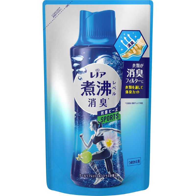 レノア　煮沸レベル　消臭　抗菌ビーズ　スポーツ　クールリフレッシュ＆シトラスの香り　つめかえ用　３６５ｍＬ