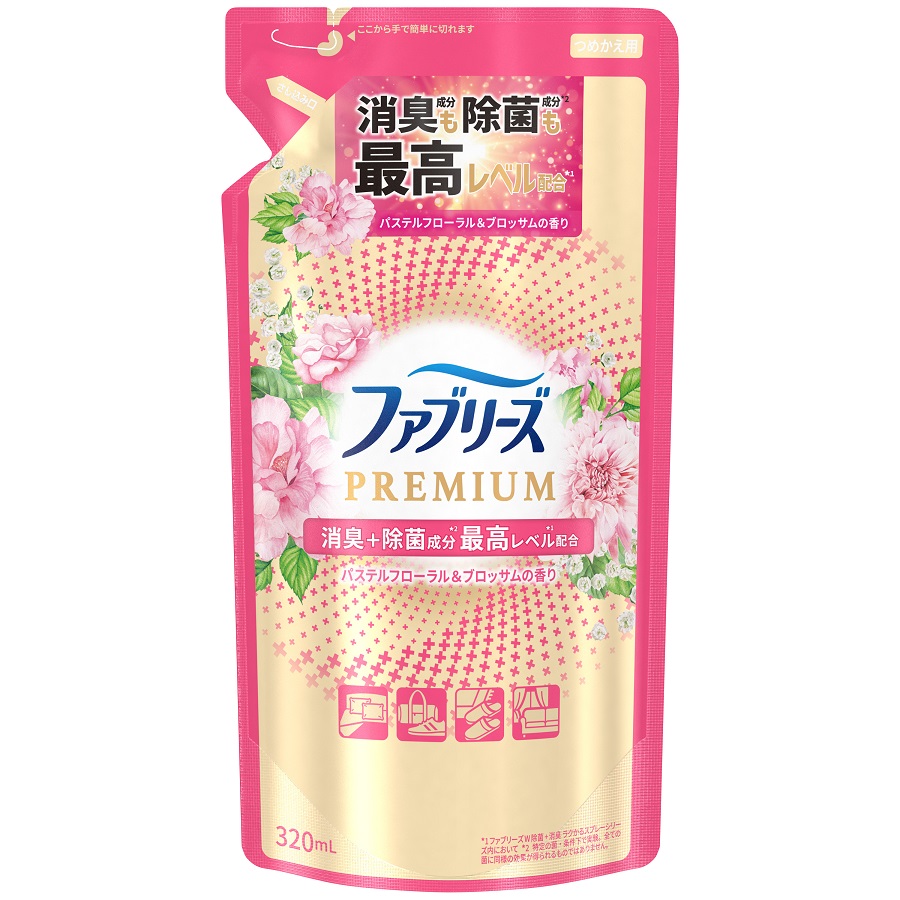 ファブリーズ 消臭スプレー 布用 PREMIUM パステルフローラル＆ブロッサム つめかえ 320mL