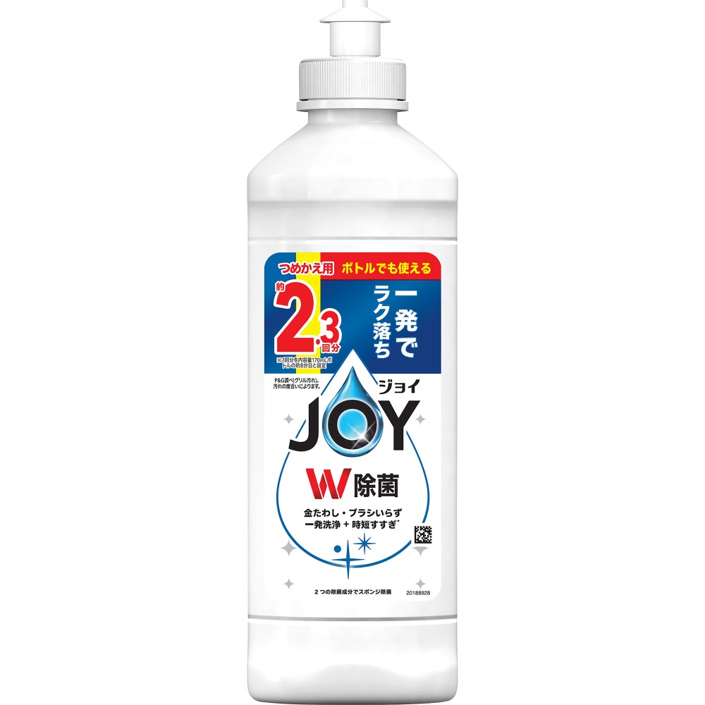 ジョイ W除菌 食器用洗剤 さわやか微香 キャップ付きつめかえ 300mL