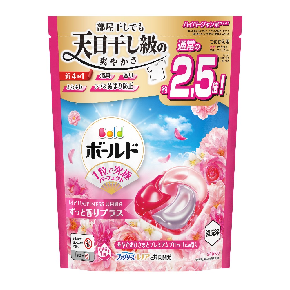 ボールド ジェルボール4D 華やかプレミアムブロッサムの香り つめかえ ハイパージャンボサイズ 28個入