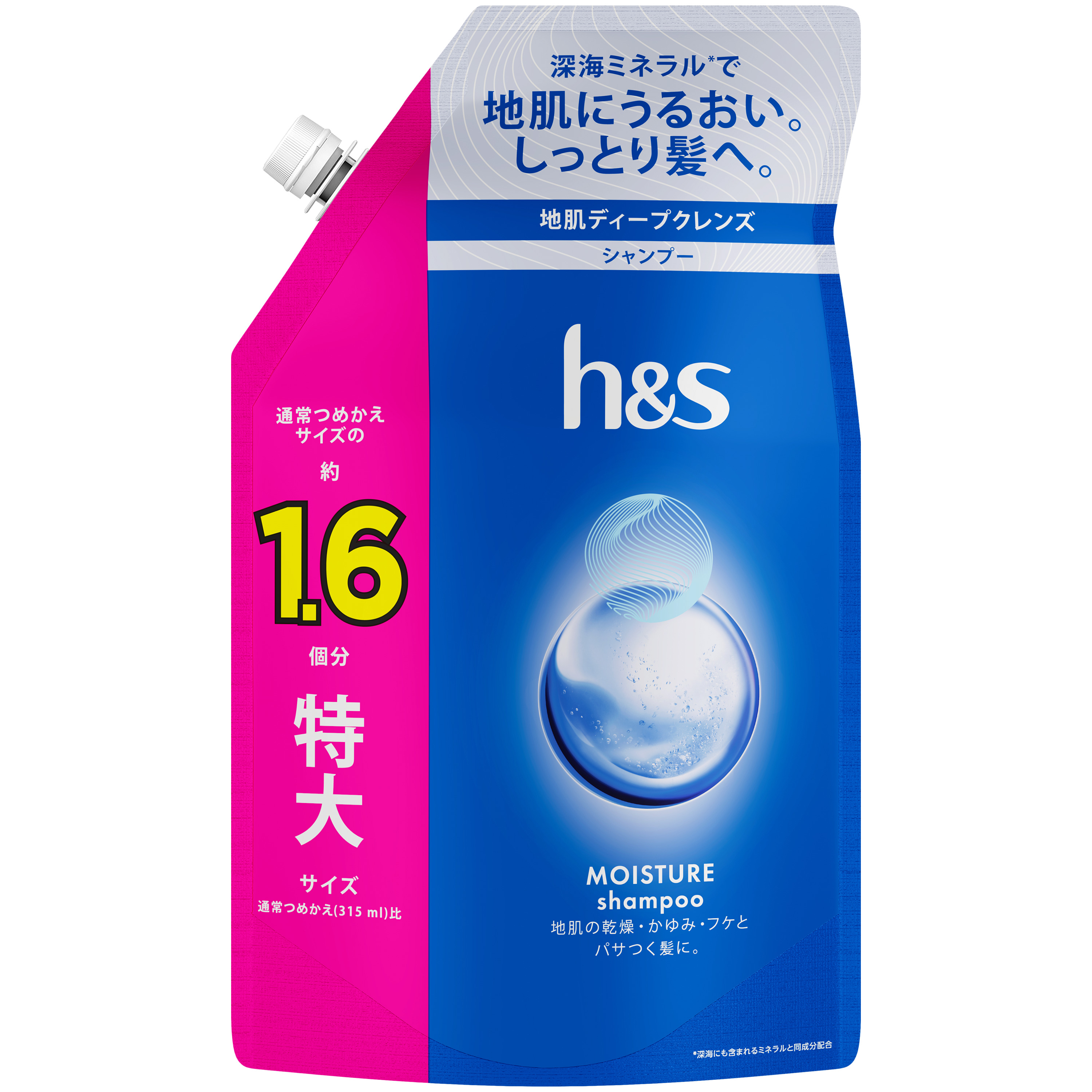 h&s エイチアンドエス モイスチャー シャンプー つめかえ 特大サイズ 500mL