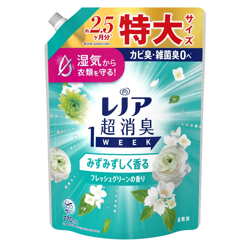 レノア超消臭1WEEK みずみずしく香るフレッシュグリーンの香り つめかえ用 特大サイズ 770mL